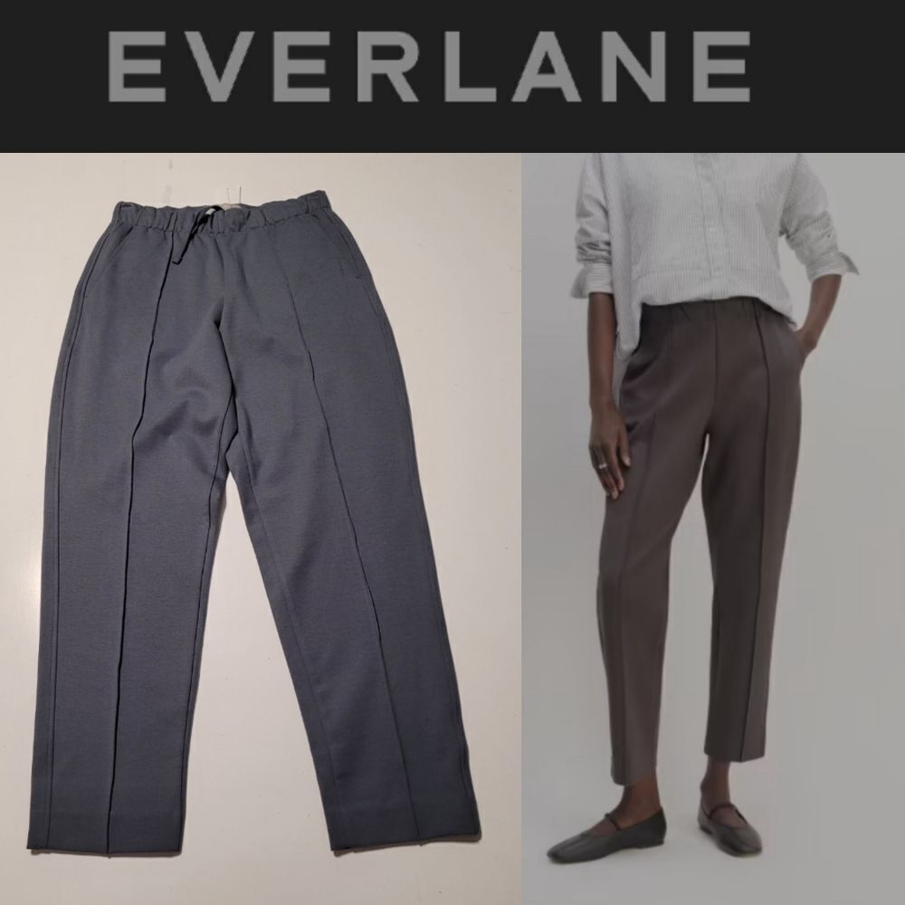 NEW GRAY EVERLANE DREAM PANT  JOGGER BUSINESS CASUAL PANTS S SMALL MEDIUM NWT